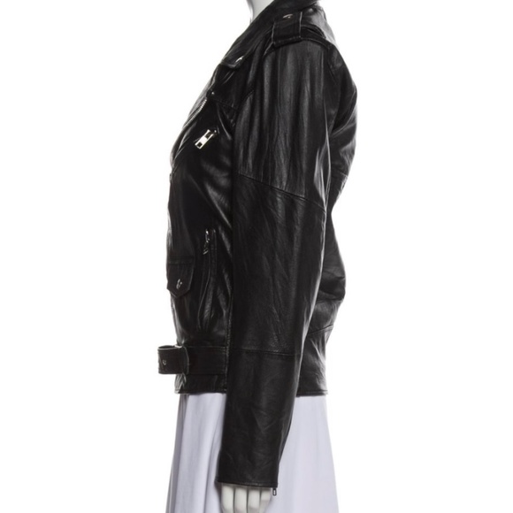 Deadwood Recycled Leather Moto Jacket-38 - Picture 3 of 9